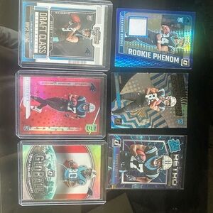 Carolina panthers 6 card football lot